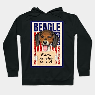 Beagle USA Flag Hoodie